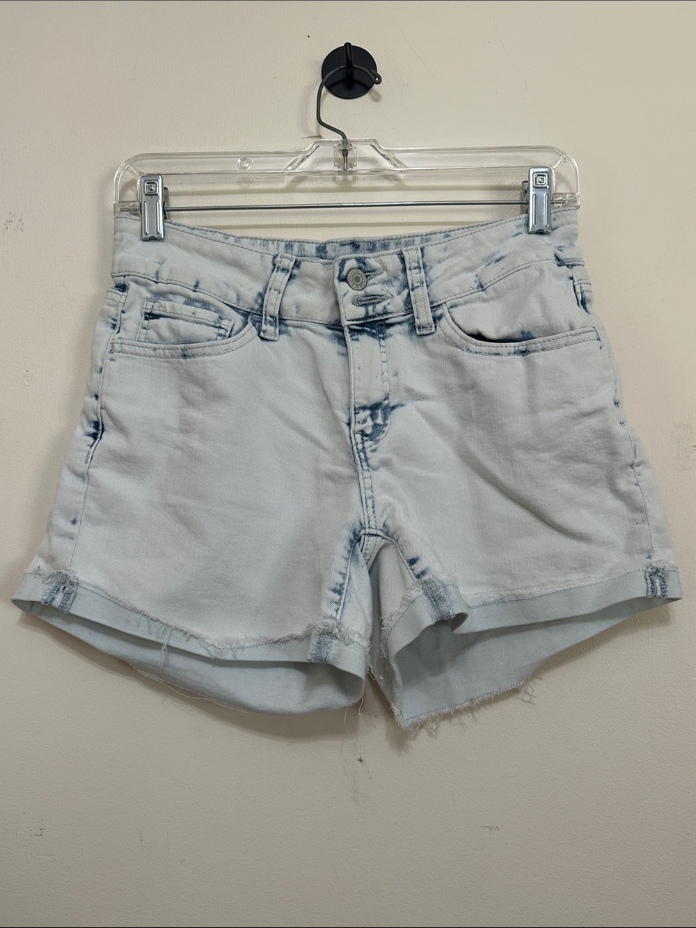 SO Light Blue Washed Denim Shorts